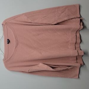 Splendid Waffle Knit Sweater  Mauve Pink